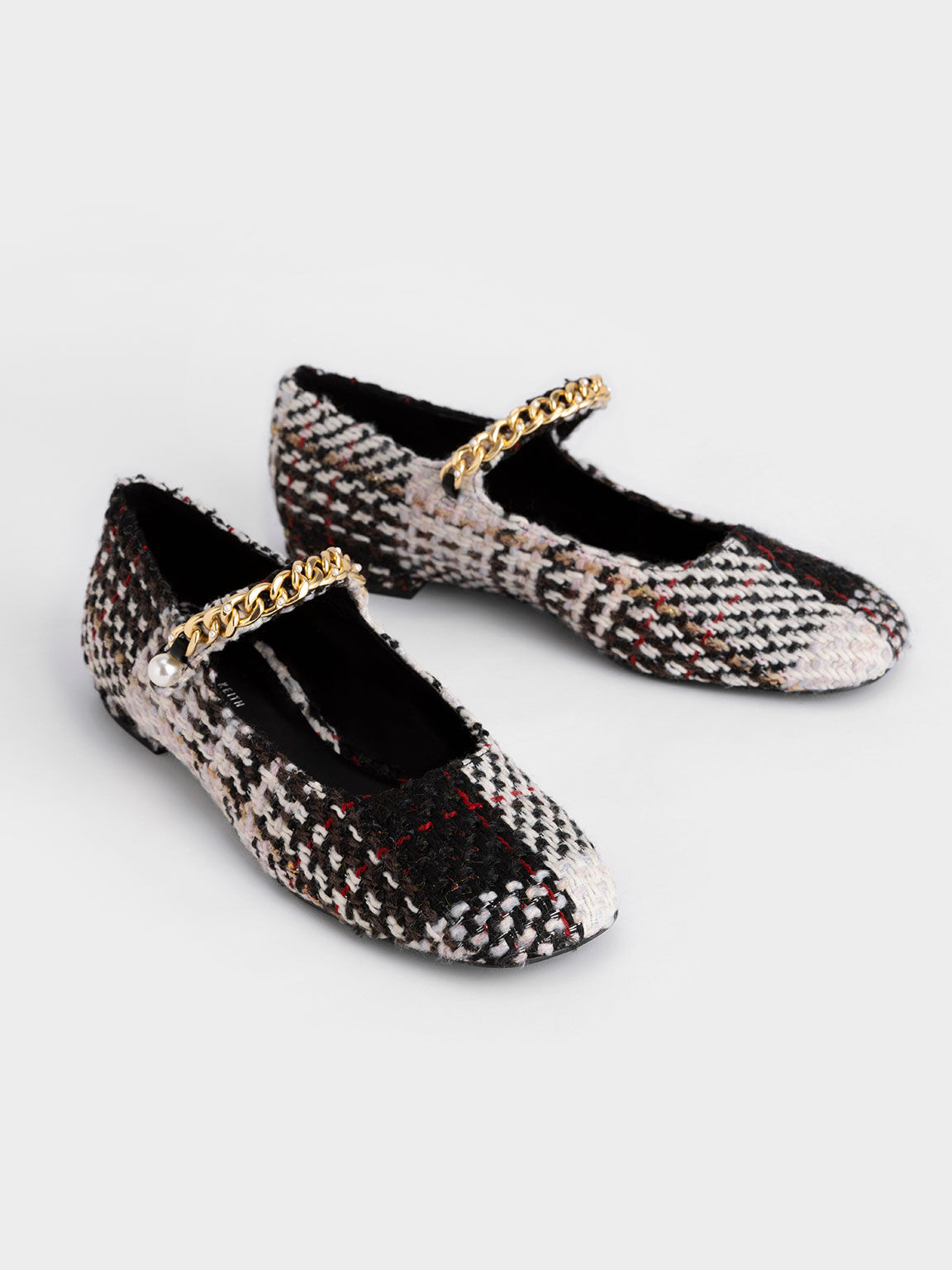 Туфли Woven Chain-Link Mary Jane Flats Charles 37