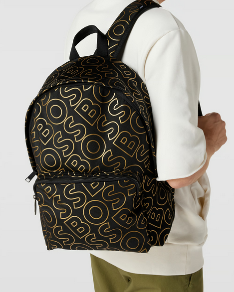 Рюкзак BOSS Allover-Logo Modell Catch in black — изображение 5