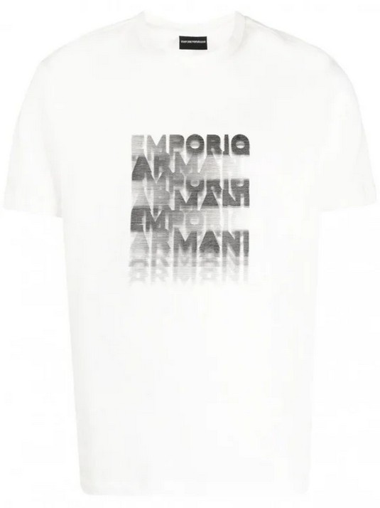 EMPORIO ARMANI Футболка с выцветшим принтом — изображение 8