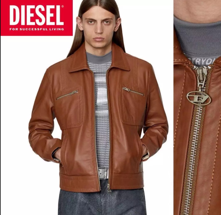 Diesel L-CALE Кожаная куртка XL — изображение 4