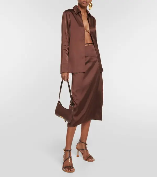 JACQUEMUS La Satin Notte блузка — изображение 10