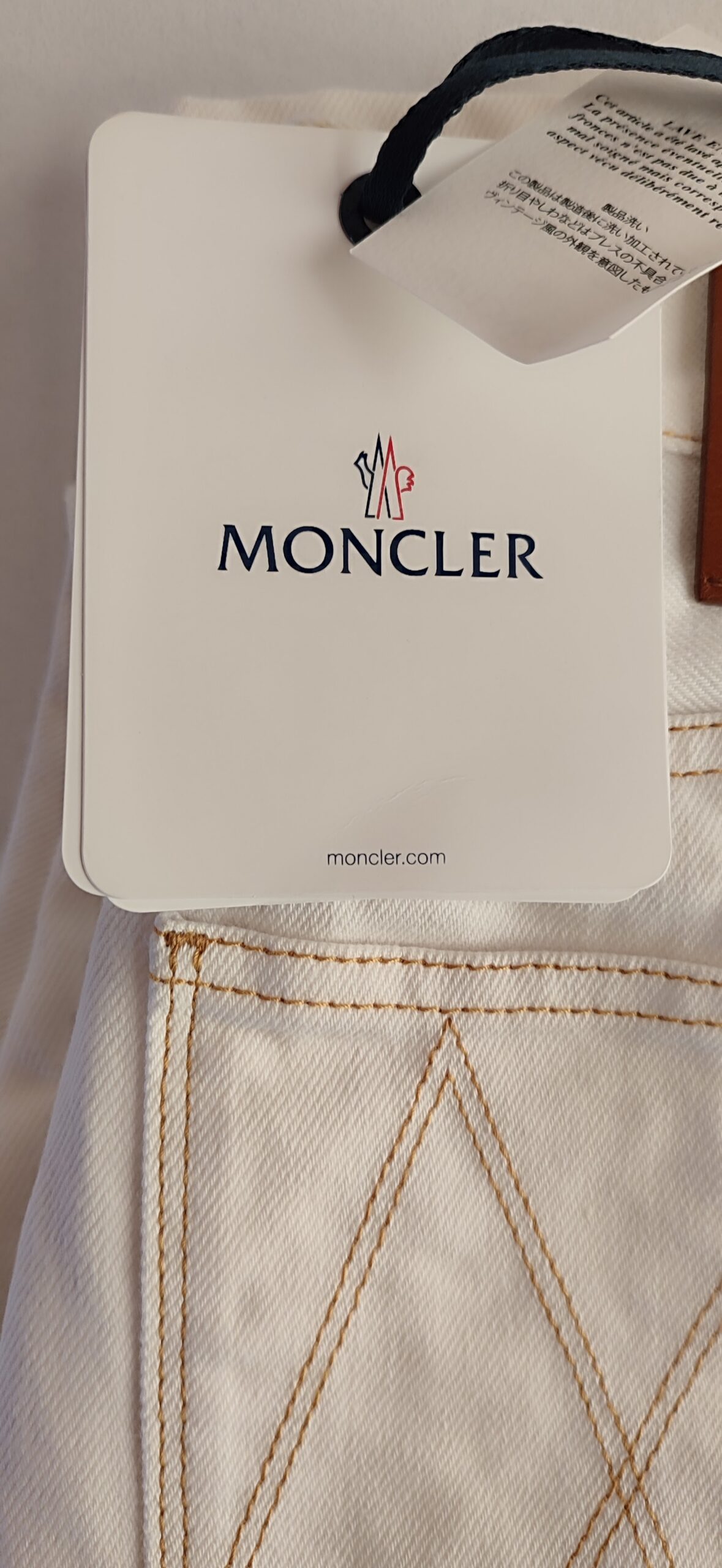 Moncler Женские классические джинсы - белые / IT 42 / LNI10932A00011 M3025 032 — изображение 12