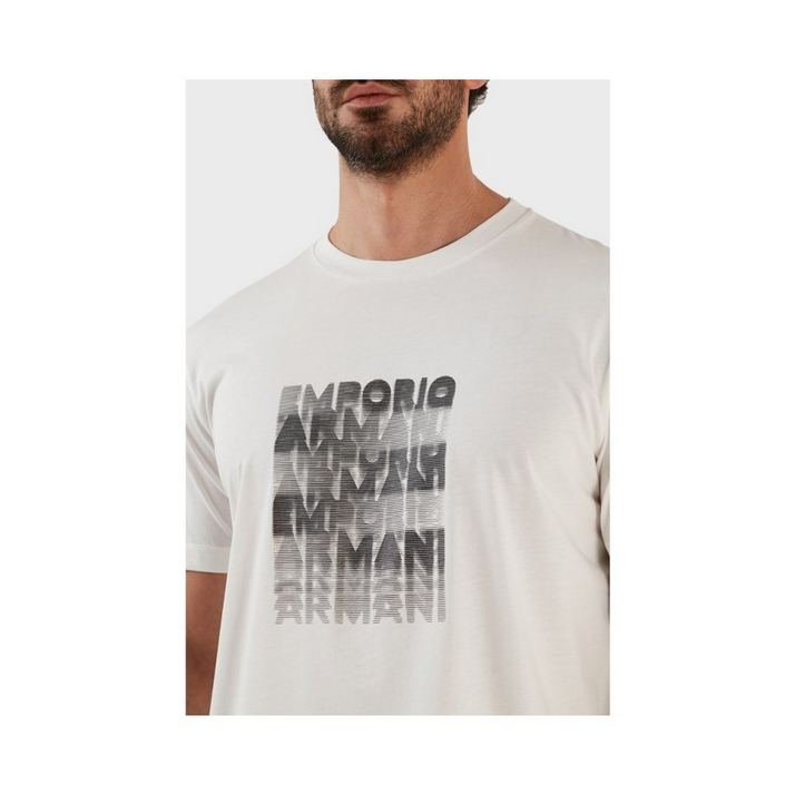 EMPORIO ARMANI Футболка с выцветшим принтом — изображение 4