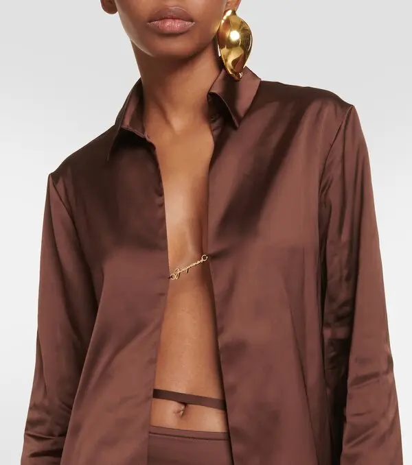 JACQUEMUS La Satin Notte блузка — изображение 9